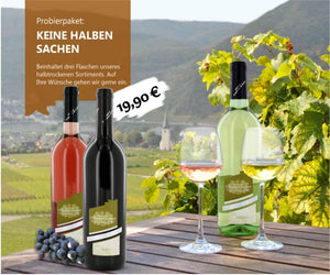 Probierpaket Halbtrocken "Keine halben Sachen" - Weingut Fuhrmann & Sohn